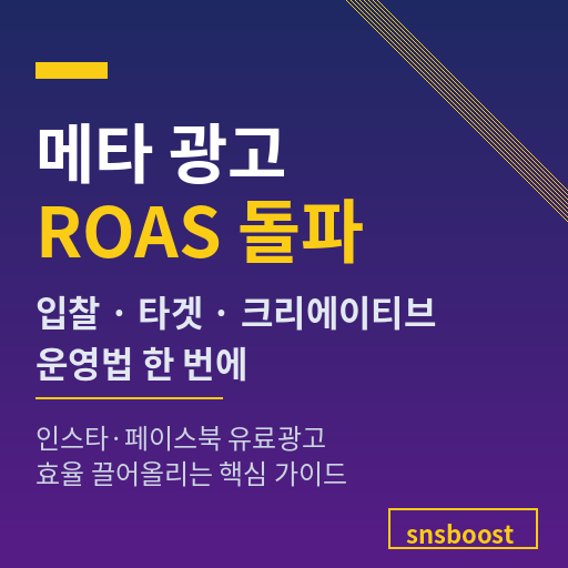 메타 광고 ROAS 돌파하는 입찰 · 타겟 · 크리에이티브 운영법 — 인스타·페이스북 유료광고 효율 끌어올리기